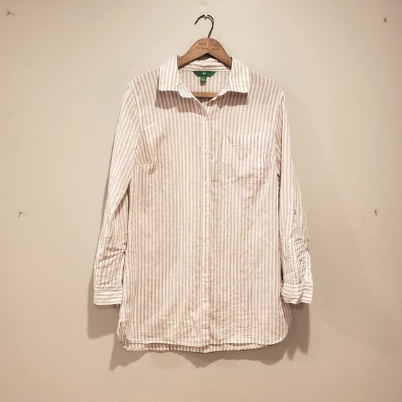 dip Tops - CLOSEOUTNWT Dip Striped Button Up Tunic Shirt, S